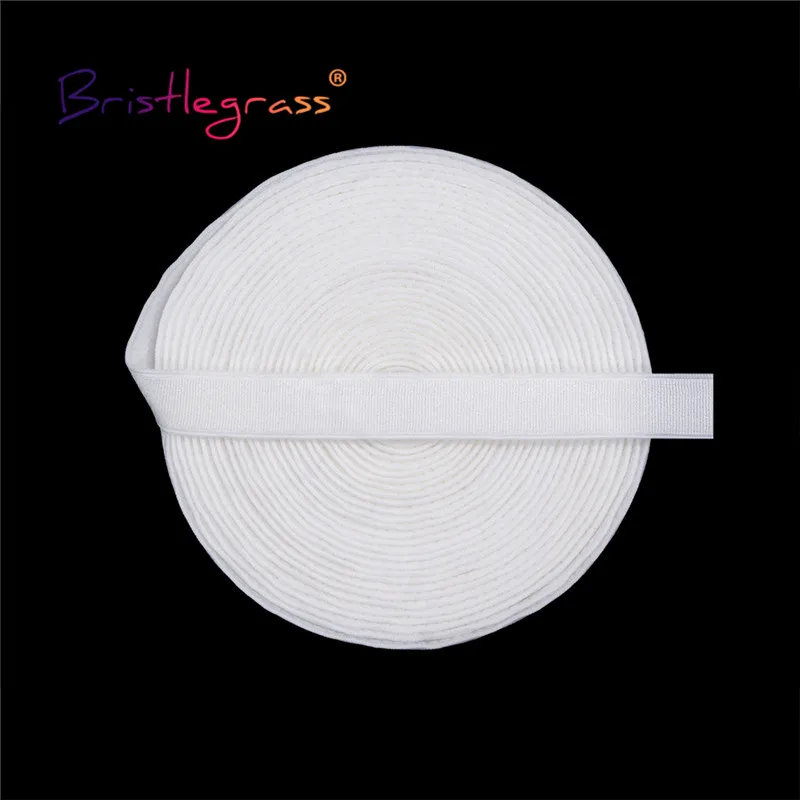BRISTLEGRASS 2 5 10 Yard 3/8" 10mm Shiny Bra Strap Elastic Band Nylon Spandex Shoulder Tape Underwear Lingerie Dress Sewing Trim