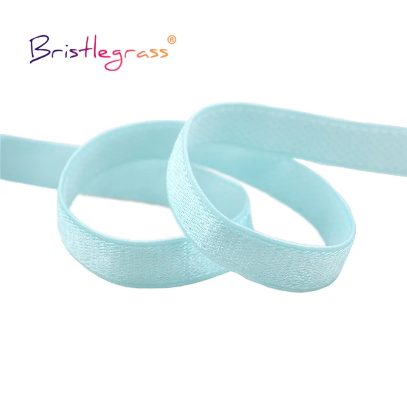 BRISTLEGRASS 2 5 10 Yard 3/8" 10mm Shiny Bra Strap Elastic Band Nylon Spandex Shoulder Tape Underwear Lingerie Dress Sewing Trim