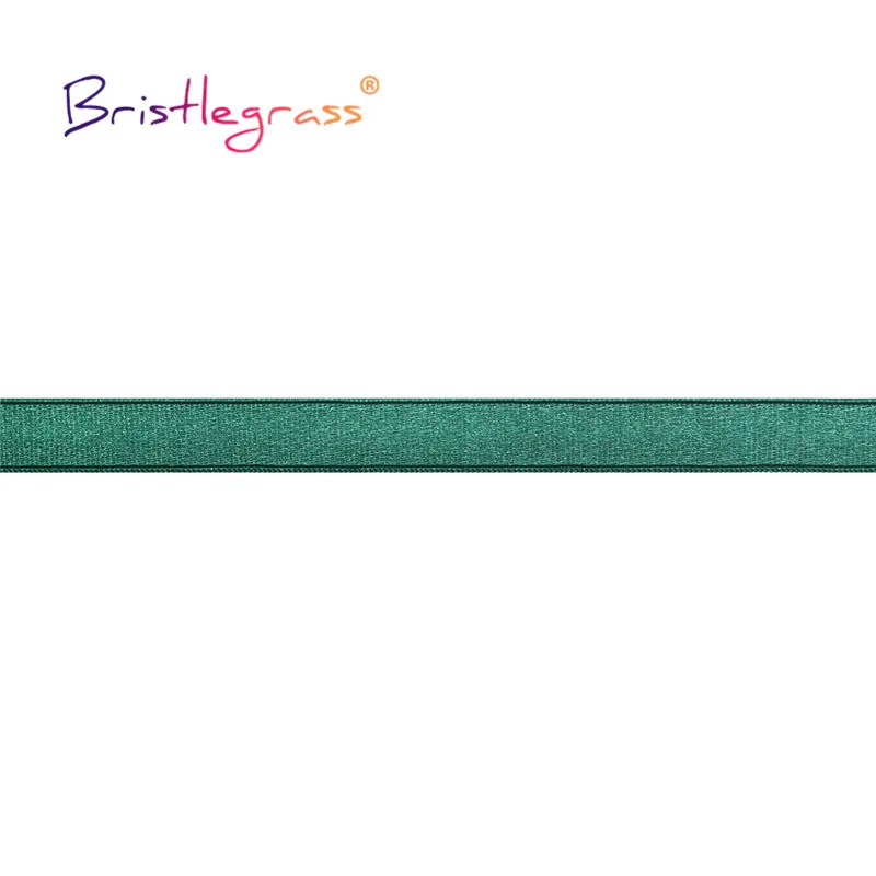 BRISTLEGRASS 2 5 10 Yard 3/8" 10mm Shiny Bra Strap Elastic Band Nylon Spandex Shoulder Tape Underwear Lingerie Dress Sewing Trim