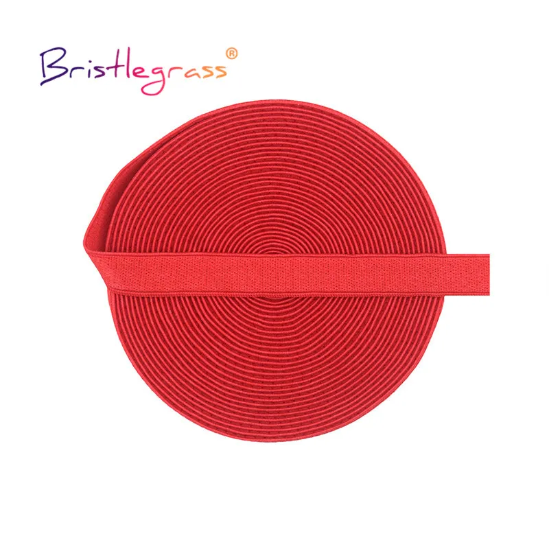 BRISTLEGRASS 2 5 10 Yard 3/8" 10mm Shiny Bra Strap Elastic Band Nylon Spandex Shoulder Tape Underwear Lingerie Dress Sewing Trim