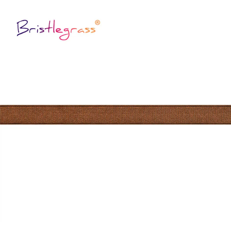 BRISTLEGRASS 2 5 10 Yard 3/8" 10mm Shiny Bra Strap Elastic Band Nylon Spandex Shoulder Tape Underwear Lingerie Dress Sewing Trim