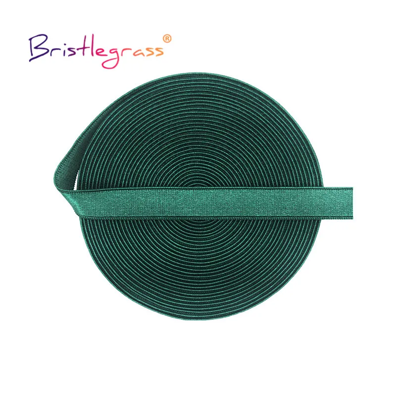 BRISTLEGRASS 2 5 10 Yard 3/8" 10mm Shiny Bra Strap Elastic Band Nylon Spandex Shoulder Tape Underwear Lingerie Dress Sewing Trim