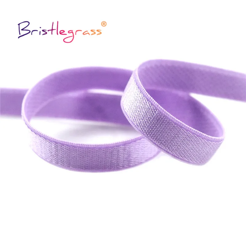 BRISTLEGRASS 2 5 10 Yard 3/8" 10mm Shiny Bra Strap Elastic Band Nylon Spandex Shoulder Tape Underwear Lingerie Dress Sewing Trim