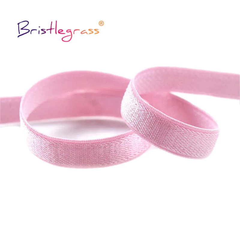 BRISTLEGRASS 2 5 10 Yard 3/8" 10mm Shiny Bra Strap Elastic Band Nylon Spandex Shoulder Tape Underwear Lingerie Dress Sewing Trim