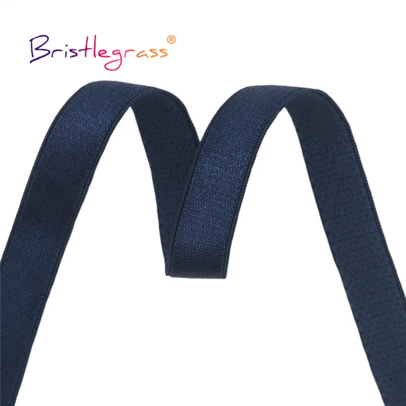 BRISTLEGRASS 2 5 10 Yard 3/8" 10mm Shiny Bra Strap Elastic Band Nylon Spandex Shoulder Tape Underwear Lingerie Dress Sewing Trim