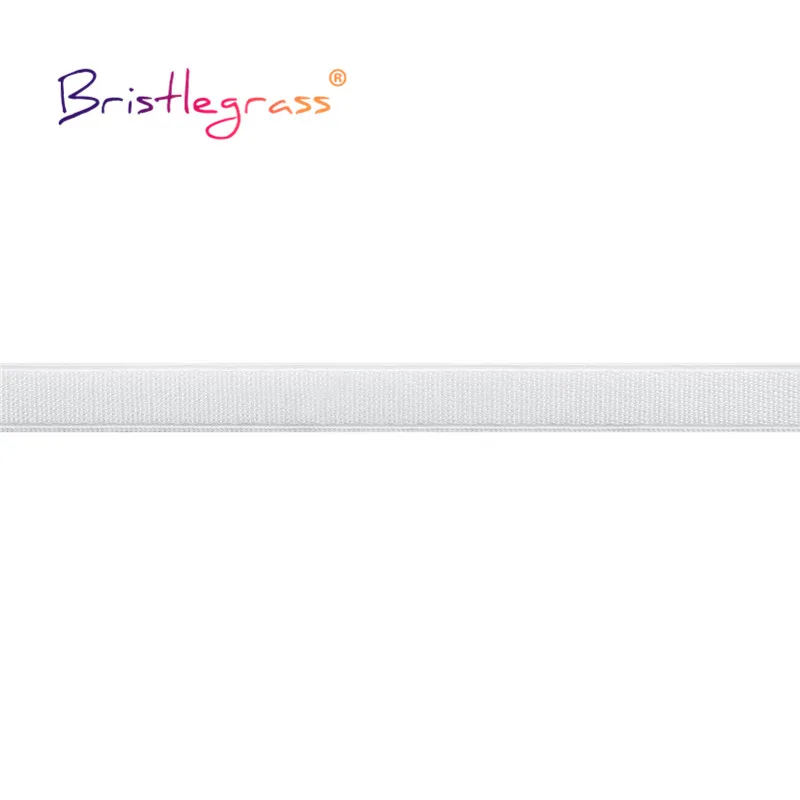 BRISTLEGRASS 2 5 10 Yard 3/8" 10mm Shiny Bra Strap Elastic Band Nylon Spandex Shoulder Tape Underwear Lingerie Dress Sewing Trim