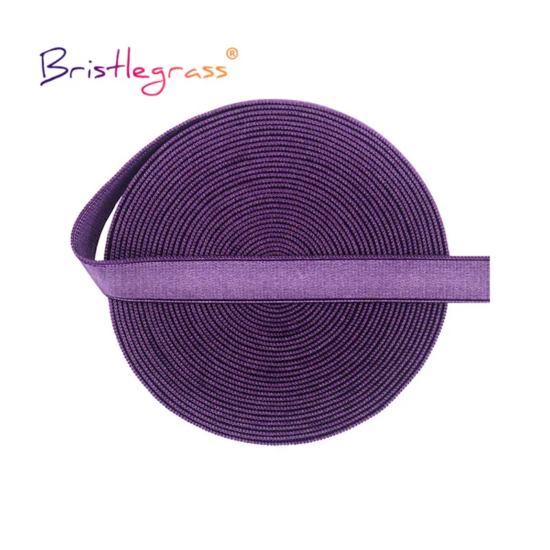 BRISTLEGRASS 2 5 10 Yard 3/8" 10mm Shiny Bra Strap Elastic Band Nylon Spandex Shoulder Tape Underwear Lingerie Dress Sewing Trim