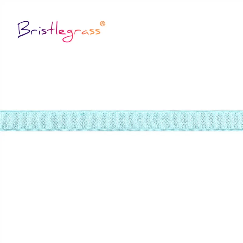 BRISTLEGRASS 2 5 10 Yard 3/8" 10mm Shiny Bra Strap Elastic Band Nylon Spandex Shoulder Tape Underwear Lingerie Dress Sewing Trim