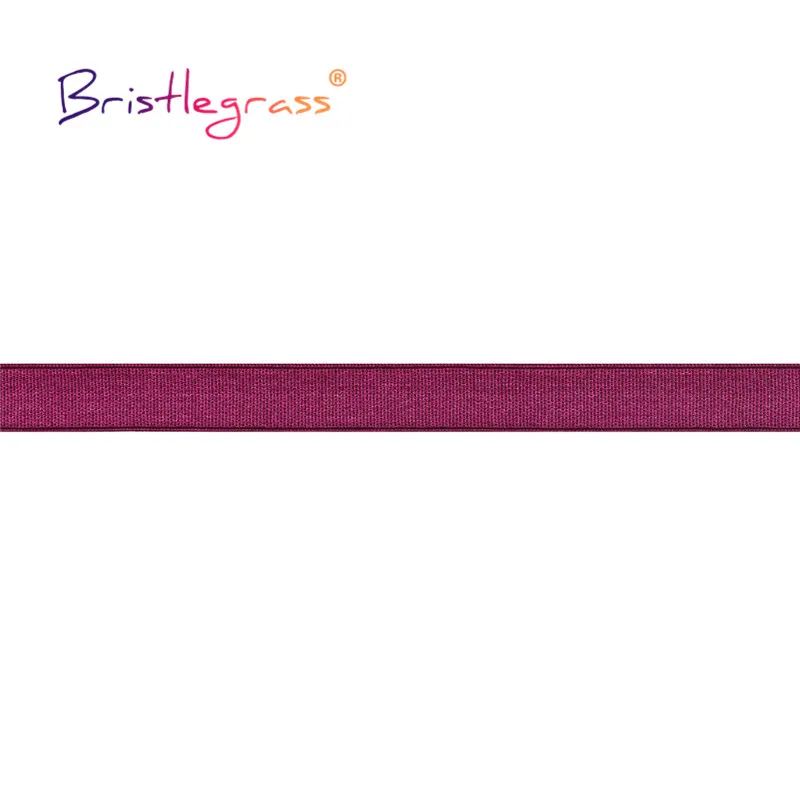 BRISTLEGRASS 2 5 10 Yard 3/8" 10mm Shiny Bra Strap Elastic Band Nylon Spandex Shoulder Tape Underwear Lingerie Dress Sewing Trim