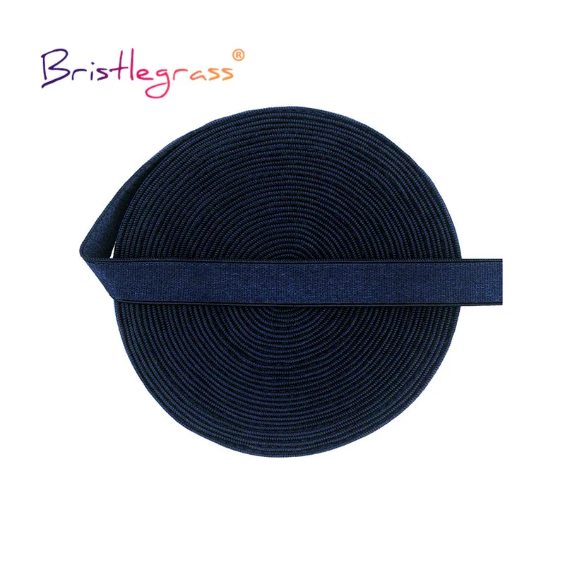 BRISTLEGRASS 2 5 10 Yard 3/8" 10mm Shiny Bra Strap Elastic Band Nylon Spandex Shoulder Tape Underwear Lingerie Dress Sewing Trim