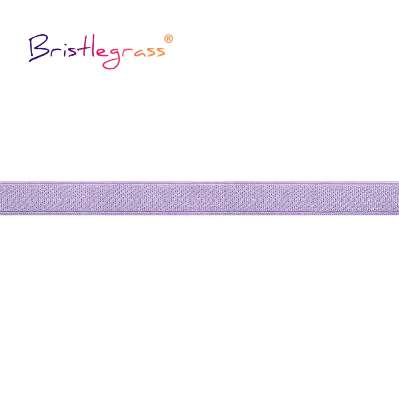 BRISTLEGRASS 2 5 10 Yard 3/8" 10mm Shiny Bra Strap Elastic Band Nylon Spandex Shoulder Tape Underwear Lingerie Dress Sewing Trim