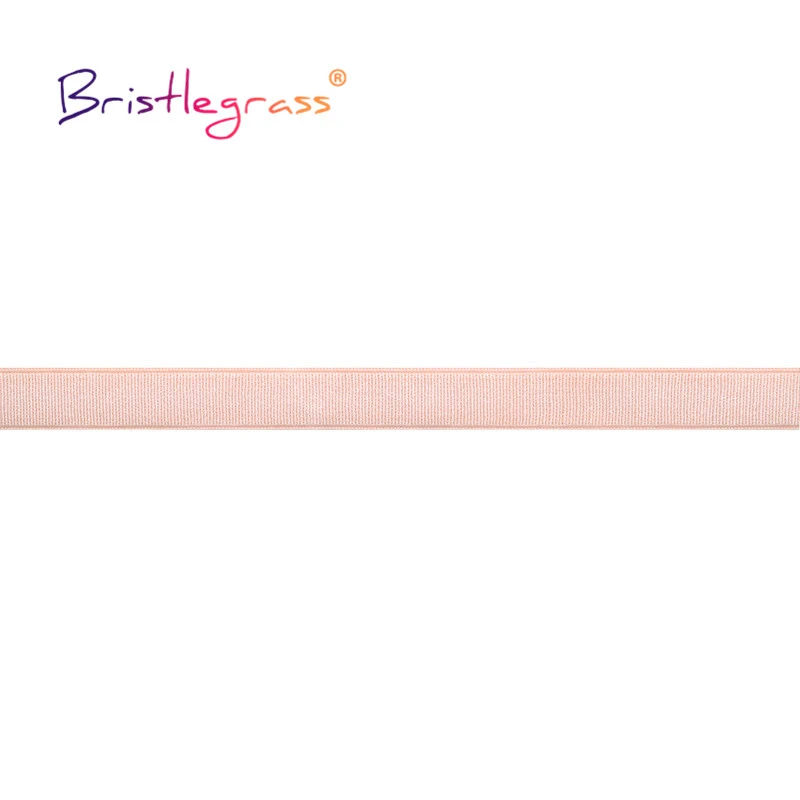 BRISTLEGRASS 2 5 10 Yard 3/8" 10mm Shiny Bra Strap Elastic Band Nylon Spandex Shoulder Tape Underwear Lingerie Dress Sewing Trim
