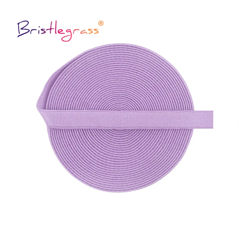 BRISTLEGRASS 2 5 10 Yard 3/8" 10mm Shiny Bra Strap Elastic Band Nylon Spandex Shoulder Tape Underwear Lingerie Dress Sewing Trim
