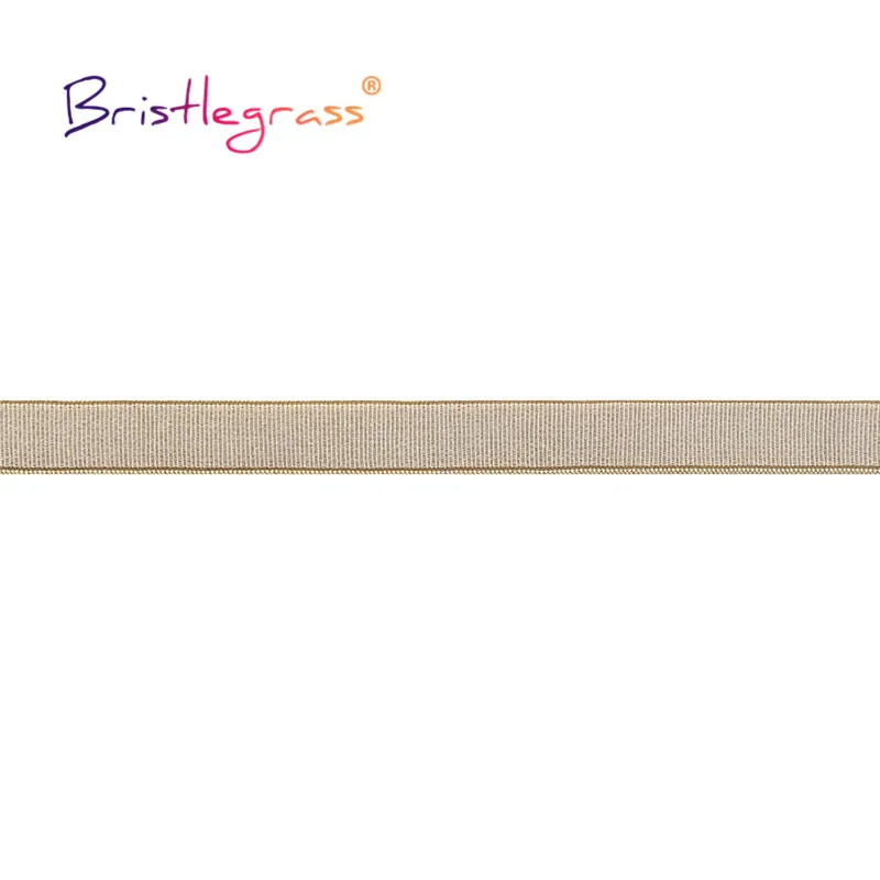 BRISTLEGRASS 2 5 10 Yard 3/8" 10mm Shiny Bra Strap Elastic Band Nylon Spandex Shoulder Tape Underwear Lingerie Dress Sewing Trim