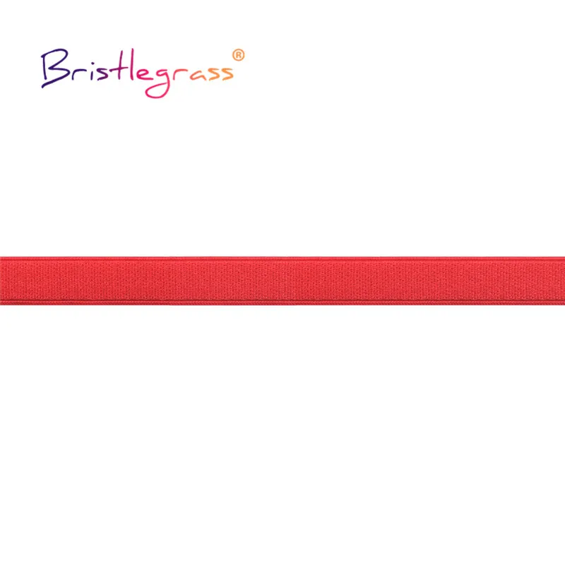 BRISTLEGRASS 2 5 10 Yard 3/8" 10mm Shiny Bra Strap Elastic Band Nylon Spandex Shoulder Tape Underwear Lingerie Dress Sewing Trim