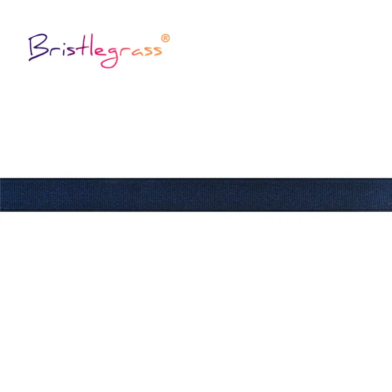 BRISTLEGRASS 2 5 10 Yard 3/8" 10mm Shiny Bra Strap Elastic Band Nylon Spandex Shoulder Tape Underwear Lingerie Dress Sewing Trim