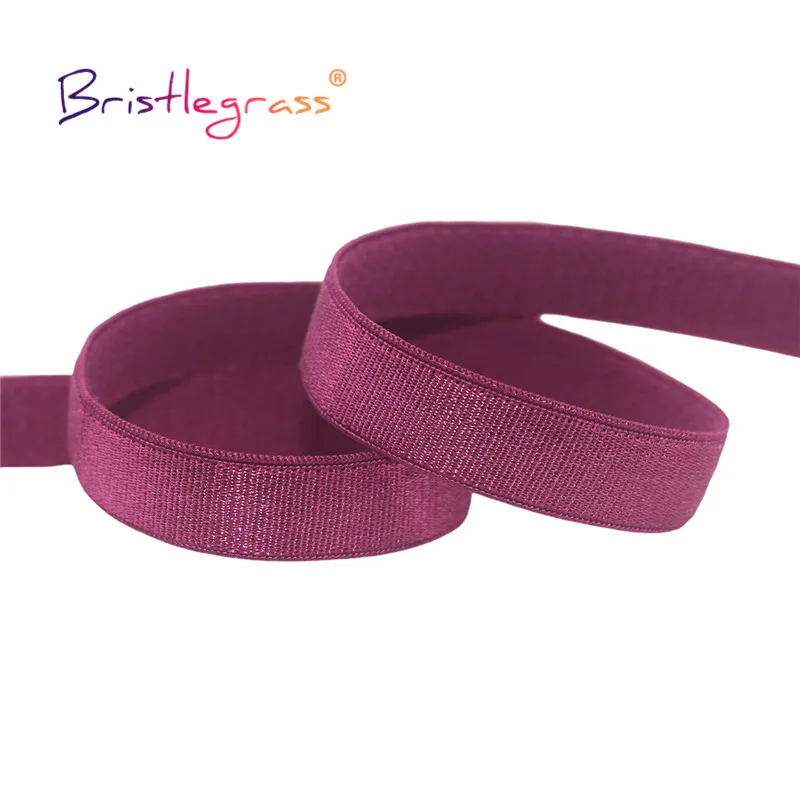 BRISTLEGRASS 2 5 10 Yard 3/8" 10mm Shiny Bra Strap Elastic Band Nylon Spandex Shoulder Tape Underwear Lingerie Dress Sewing Trim