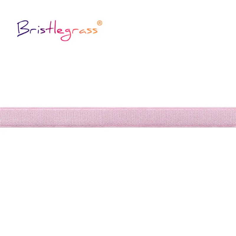 BRISTLEGRASS 2 5 10 Yard 3/8" 10mm Shiny Bra Strap Elastic Band Nylon Spandex Shoulder Tape Underwear Lingerie Dress Sewing Trim