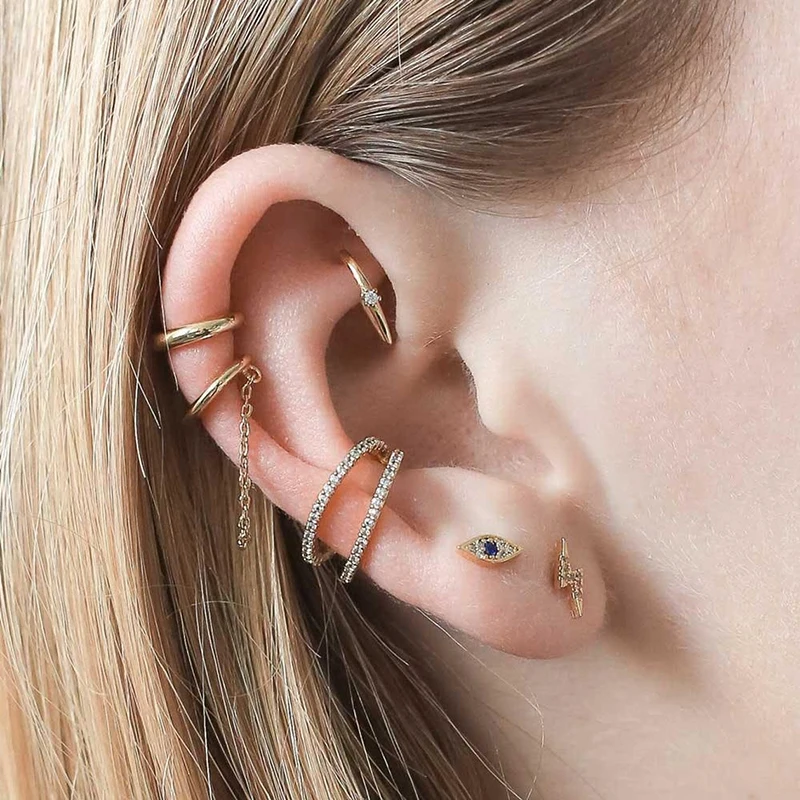 925 Sterling Silver Ear Needle Ladies High Zircon Blue Eye Stud Earrings Minimalist Fashion Luxury For Women Birthday Jewelry