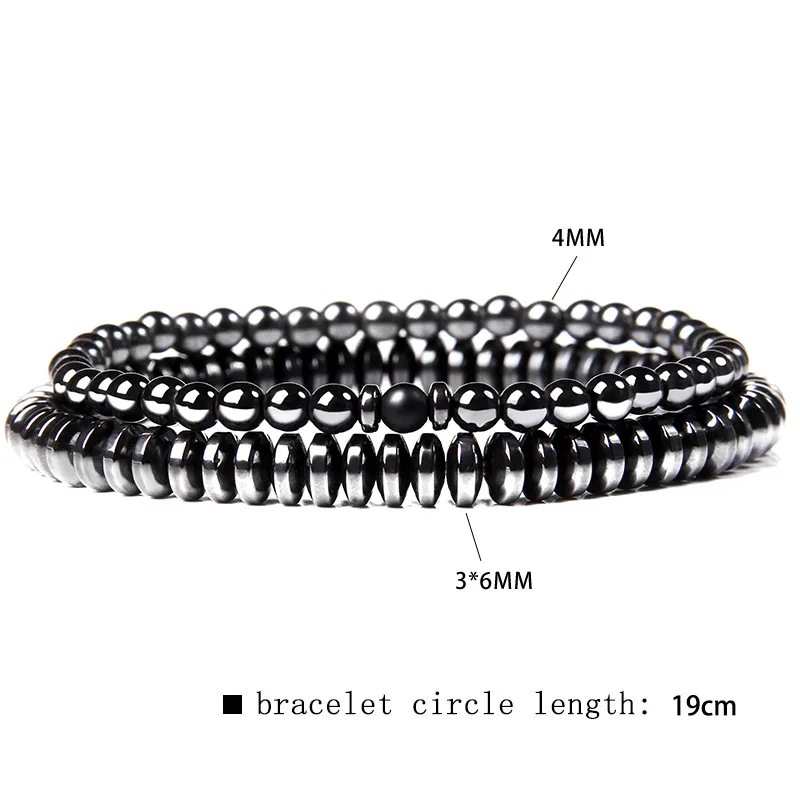 Fashion Natural Stone Beads Men Bracelet Multilayer Black Lava Onyx Beads Charm Punk Bracelet Bangles Women Jewelry Couples Gift