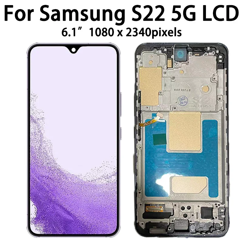 S901B S901U S901W S901N S901E LCD For Samsung S22 LCD For S22 5G LCD Display Touch Screen Digitizer Assembly Replacement