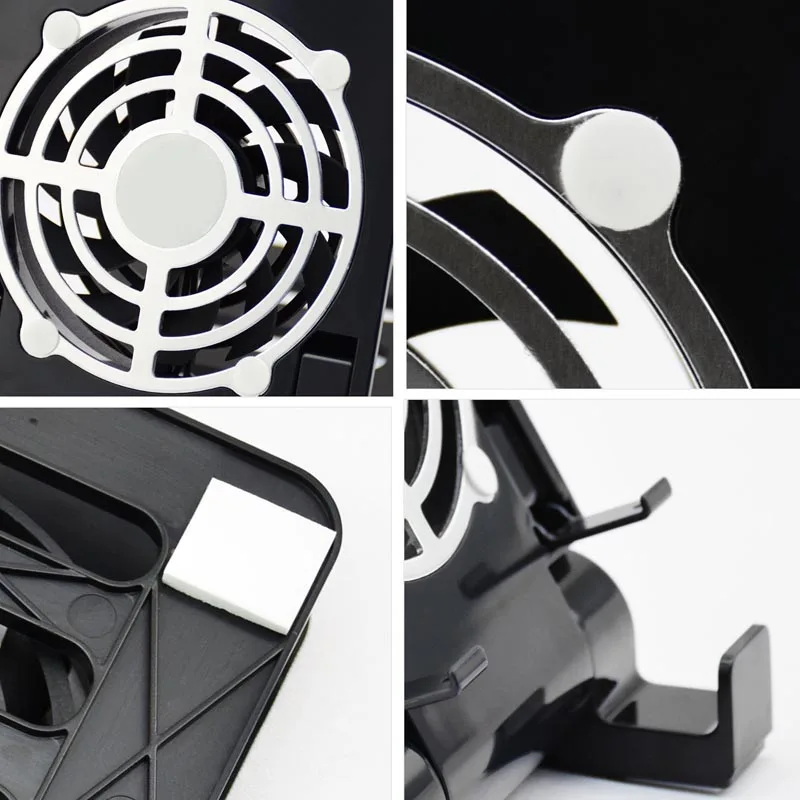 USB Desk Phone Fan Quiet Cooling Pad Radiator with Foldable Stand Holder for   Tablets Laptops