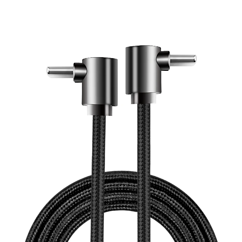 Braid 90 Degrees 0.25m/0.5m/1m/2m 4A Quick Charger Elbow USB C to Type C Cord PD Cable For iPhone Samsung Huawei Xiaomi Macbook