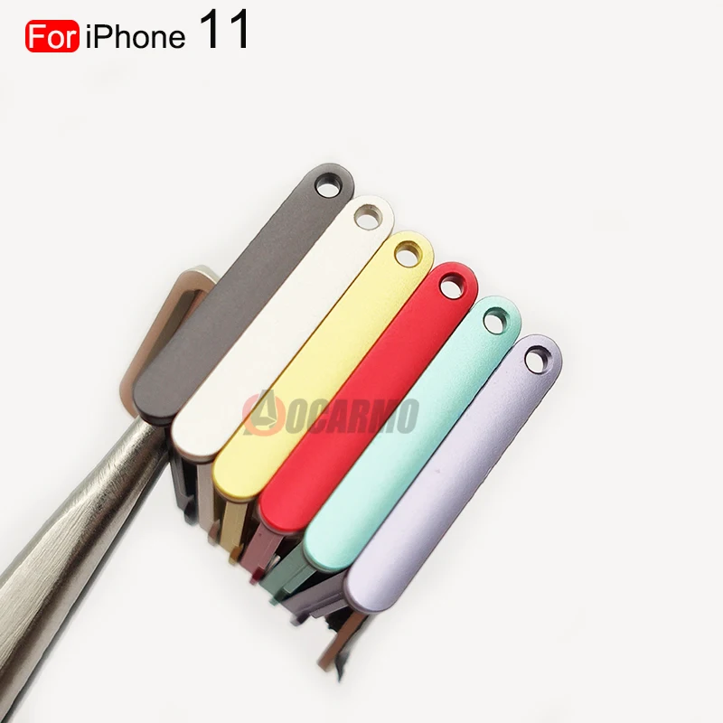 1Pcs/Lot For Apple iPhone 11 SIM Card Tray Drawer Holder Single Dual Slot Replacement Parts