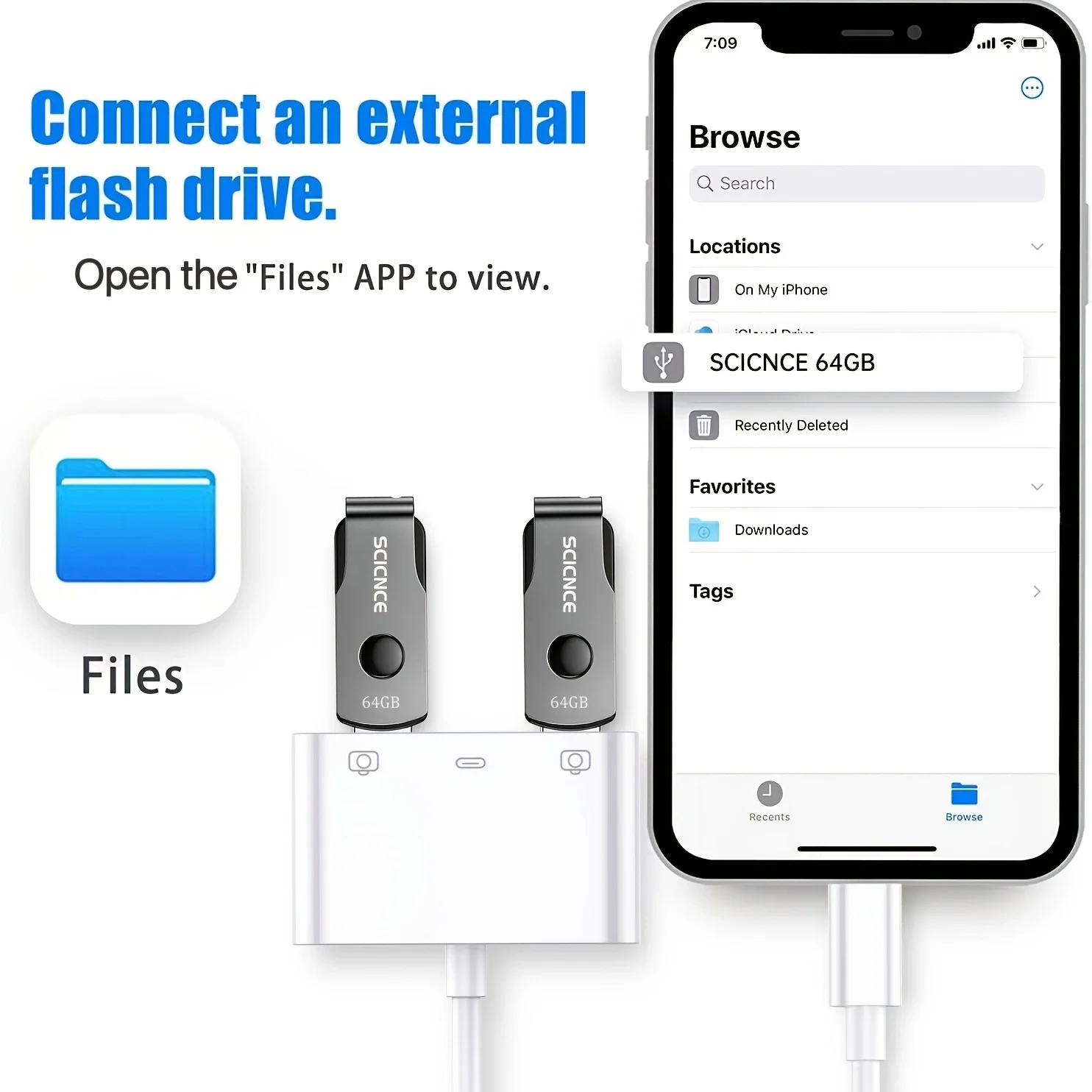 USB OTG Adapter USB Camera Adapter Compatible With IPhone IPad USB Converter with Charging Port Plug And Play for Card Reader