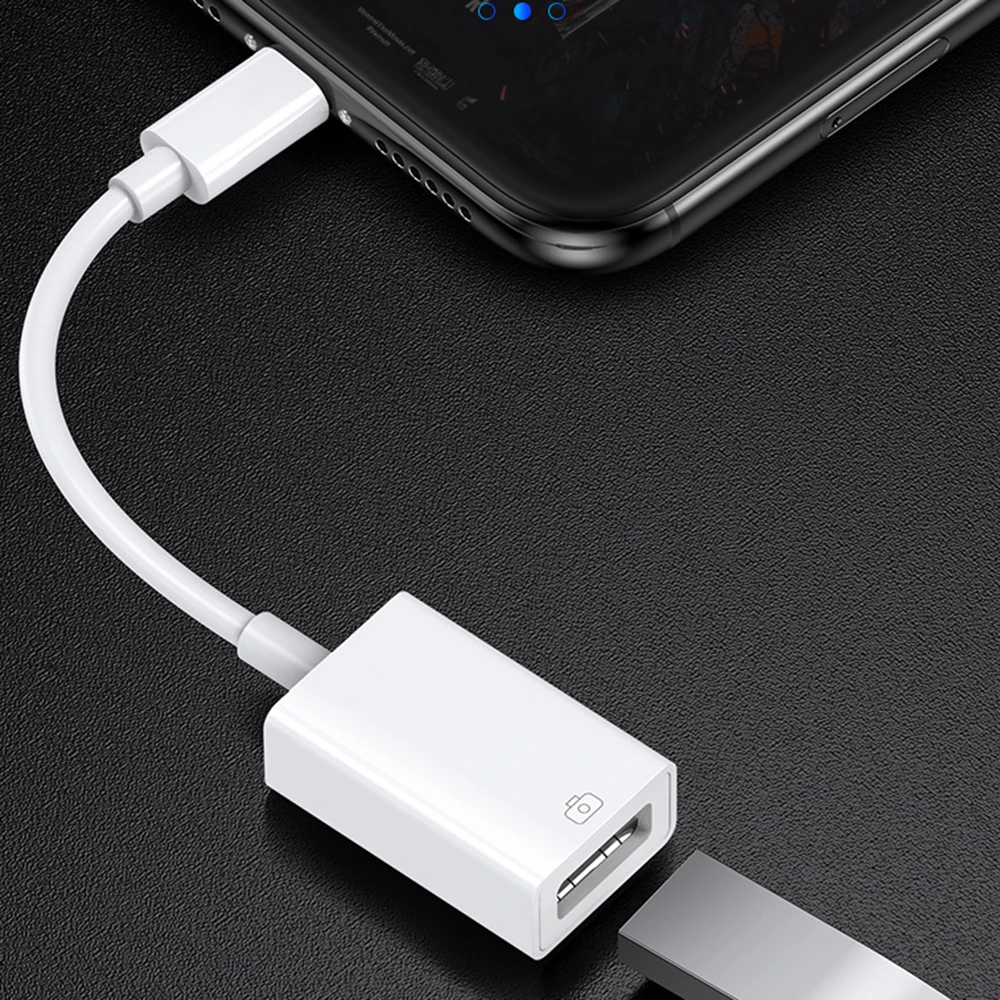 USB OTG Adapter USB Camera Adapter Compatible With IPhone IPad USB Converter with Charging Port Plug And Play for Card Reader
