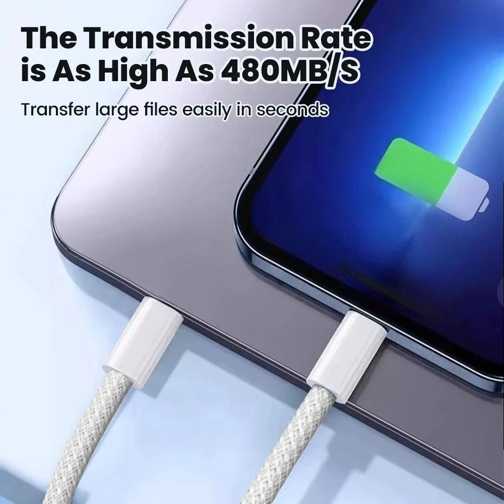 5PCS USB C Cable to USB C 100W Fast Charging Charger Cable Supports Fast Charging For iPhone 16 15 17 Samsung Xiaomi Huawei Etc