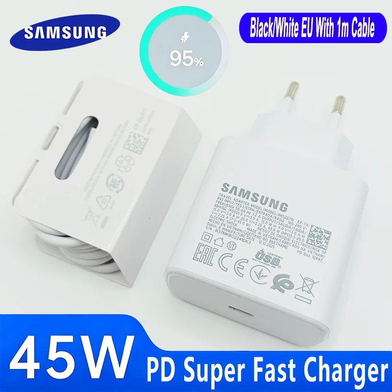 SAMSUNG 45W Original Charger Quick Fast Cargador Type C Charging Aadpter For Galaxy S26 Ultra S25 S24 A57 A56 A17 M55 Tab S10+