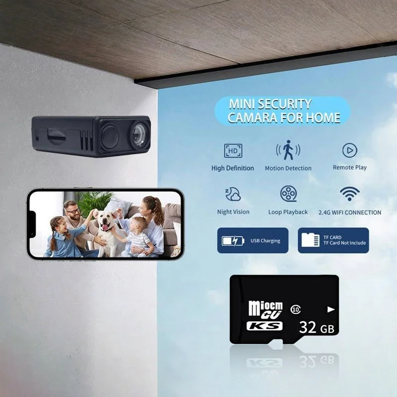 4K Camera WiFi Wireless Monitor Night Vision Remote Motion Detecting Camcorders Security Protection Indoor Surveillance 2026
