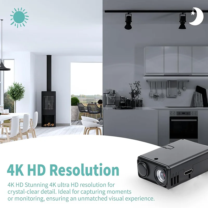 4K Camera WiFi Wireless Monitor Night Vision Remote Motion Detecting Camcorders Security Protection Indoor Surveillance 2026