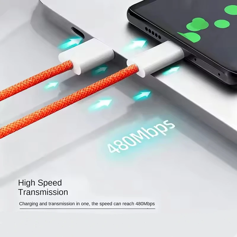 60W PD Nylon Braided USB-C to USB C Fast Charger Cable For iPhone 17 16 15 /Pro Max Compatibility Samsung Type C Fast Charging
