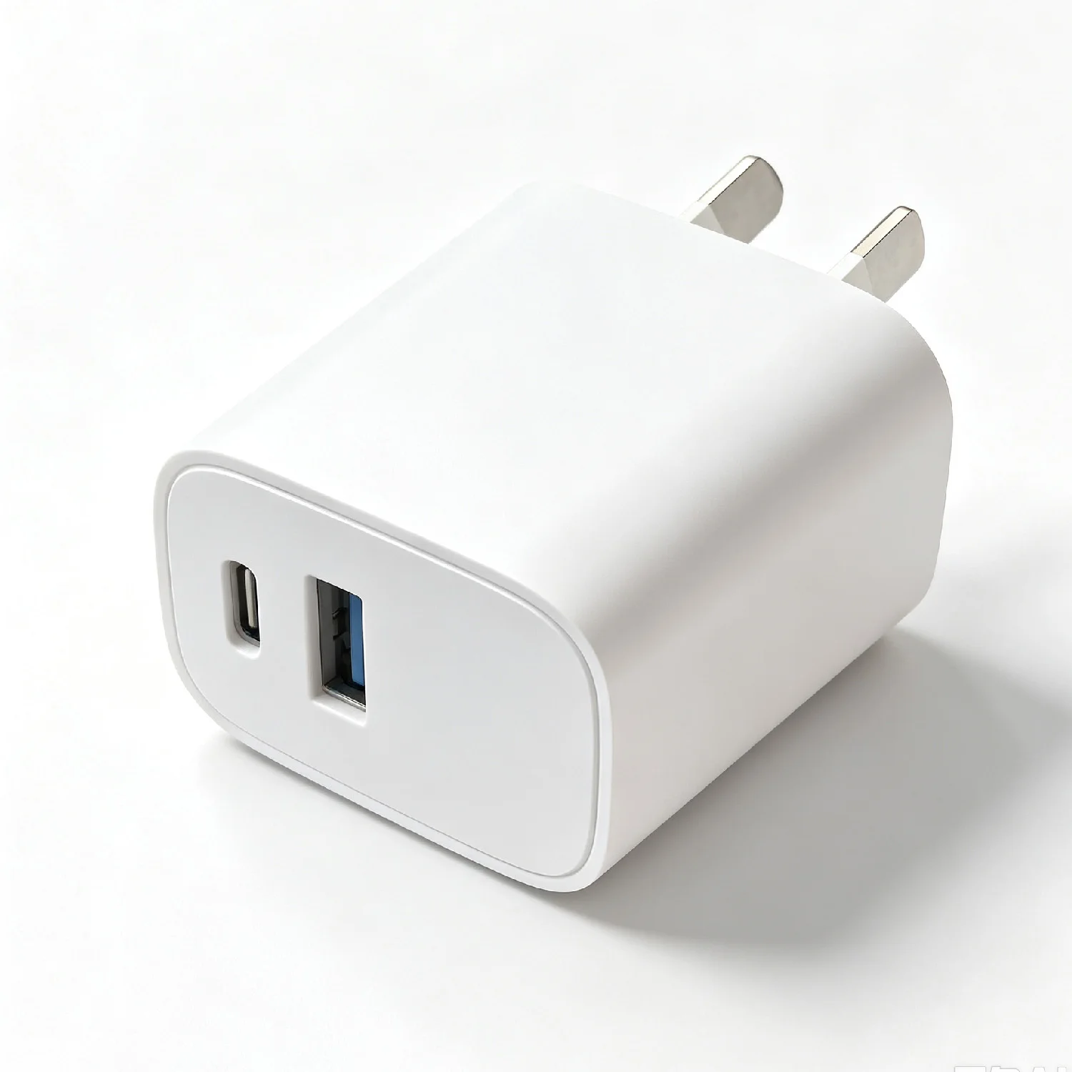 Dual Port PD Fast Charger AU Plug, USB-C + USB-A Wall Charger Adapter for iPhone, Samsung, Android Phones & Tablets