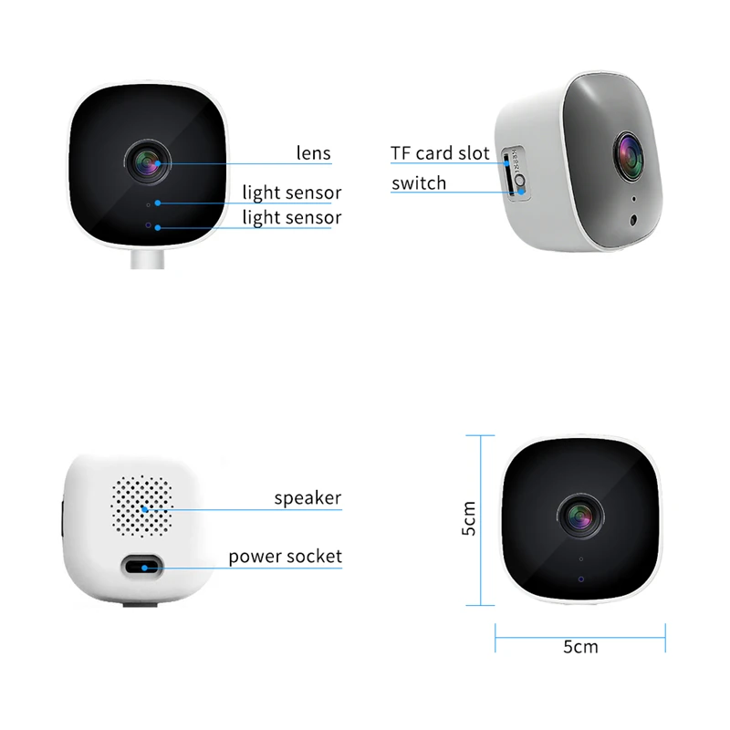 1080P HD WiFi Wireless Security Camera Infrared Night Vision Mobile Remote Surveillance Device Home Monitor Baby Pet Real Time