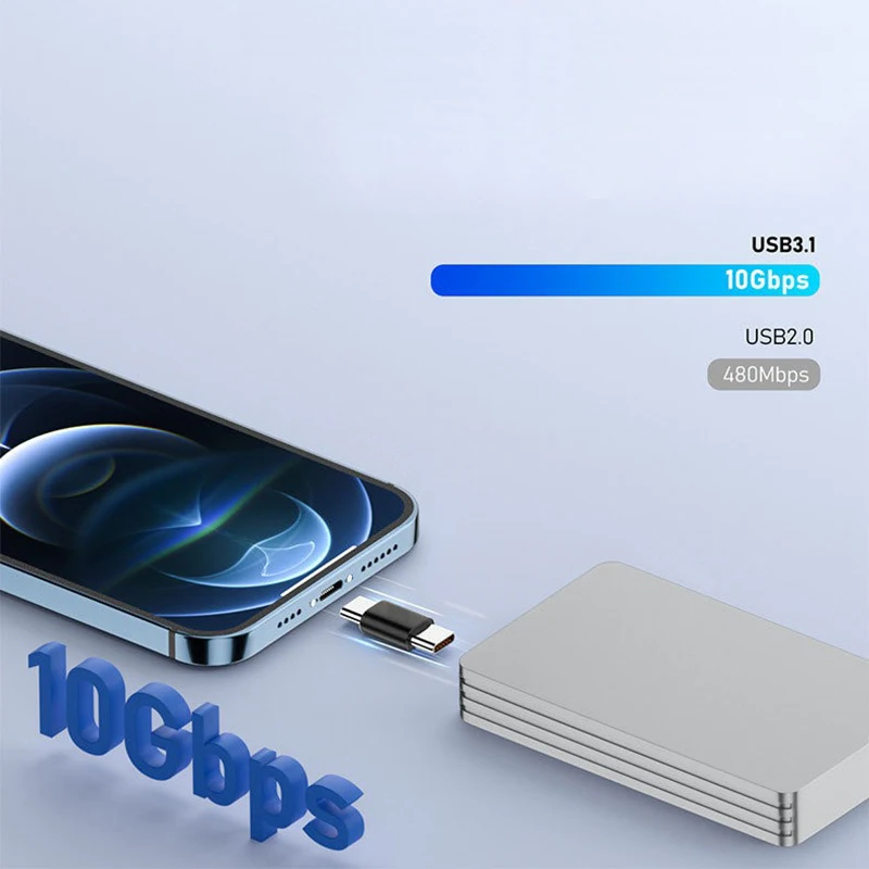 Type USB C Adapter Converter Male to Female Extend Cable Data Transfer Phone Tablet Charging Dongle USB C F to F Plug Adapter