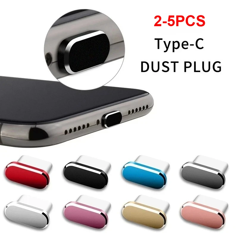 Metal Type C Dust Plugs Cellphone Anti-dust Protectors for Apple IPhone 15 Pro Max/15 Plus/15 Pro Samsung Dustplug