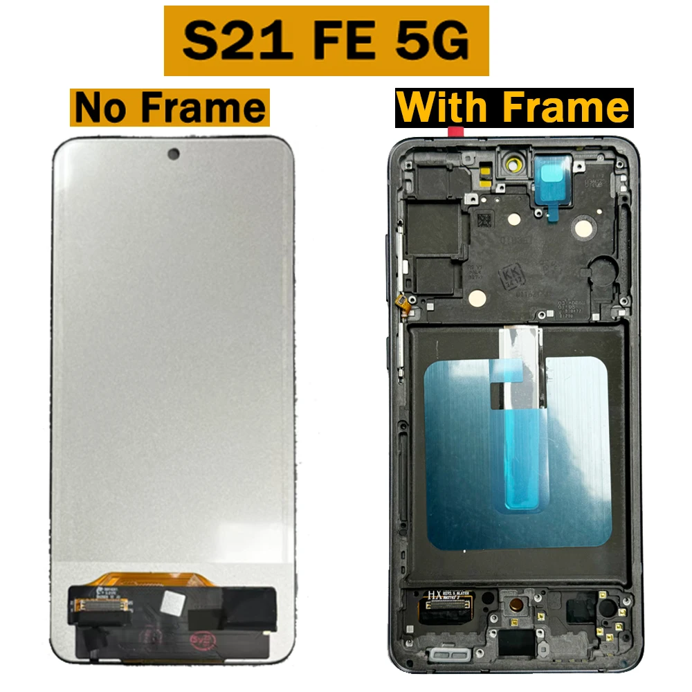 6.4''New AMOLED Display For Samsung Galaxy S21 FE 5G LCD Display Touch Screen Digitizer For Samsung S21 FE Display Replacement