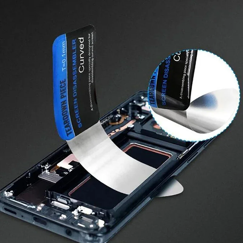 1 Piece Mobile Phone Curved LCD Screen Spudger Opening Pry Card Tools Ultra Thin Flexible Mobile Phone Disassemble Steel Metal
