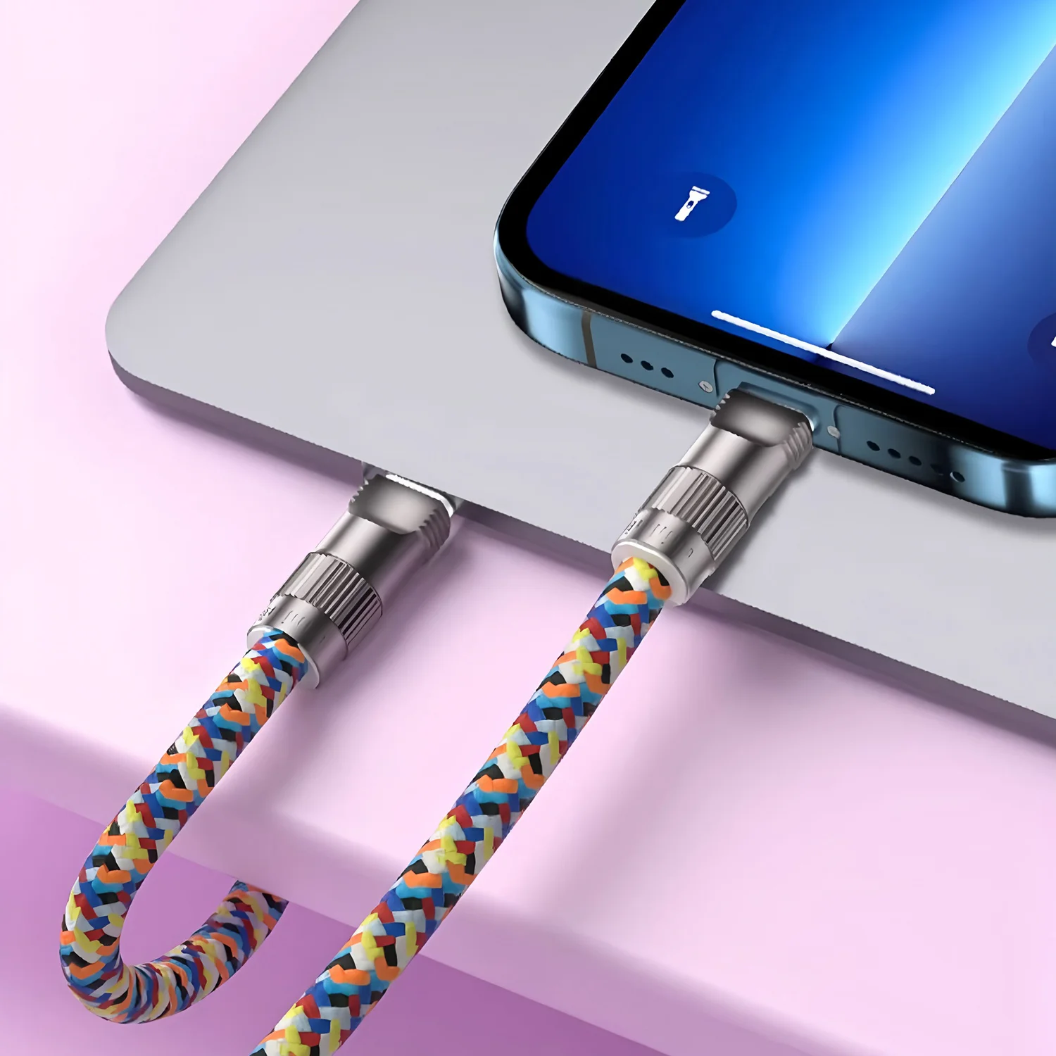 240W Fast Charging USB-C to C-type Data Cable, Suitable For Type-C Phone Lanyard And Charging Cable 2-in-1 C-to-C Neck Wristband