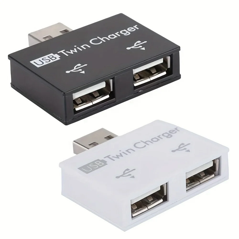 USB2.0 Splitter 1 Male To 2 Ports Female USB Hub Adapter Converter For Huawei Xiaomi Macbook Phone Laptop Charging Accessories