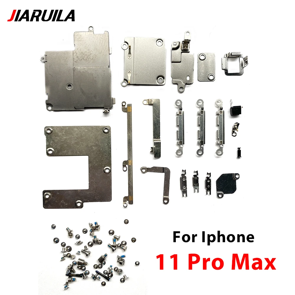 Metal Bracket Holder With Full Screw Set Replacement For Iphone 11 12 13 14 15 Pro Max Mini 14 Plus Inner Small Parts