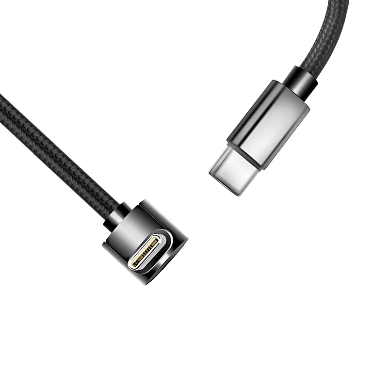 Nylon Braided 90 Degree Elbow USB Type C to USB C PD Cable For iPhone Samsung For Tesla 60W Fast Charger Cord USB-C Cable