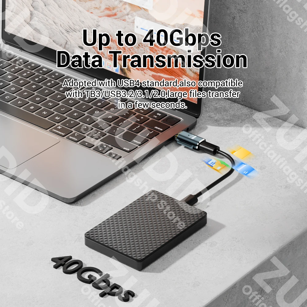 USB4 40Gbps 240W Thunderbolt3 Magnetic Adapter USB C To Type C Fast Charge Magnet Converter Cable 8K@60Hz USB Type C Adapter