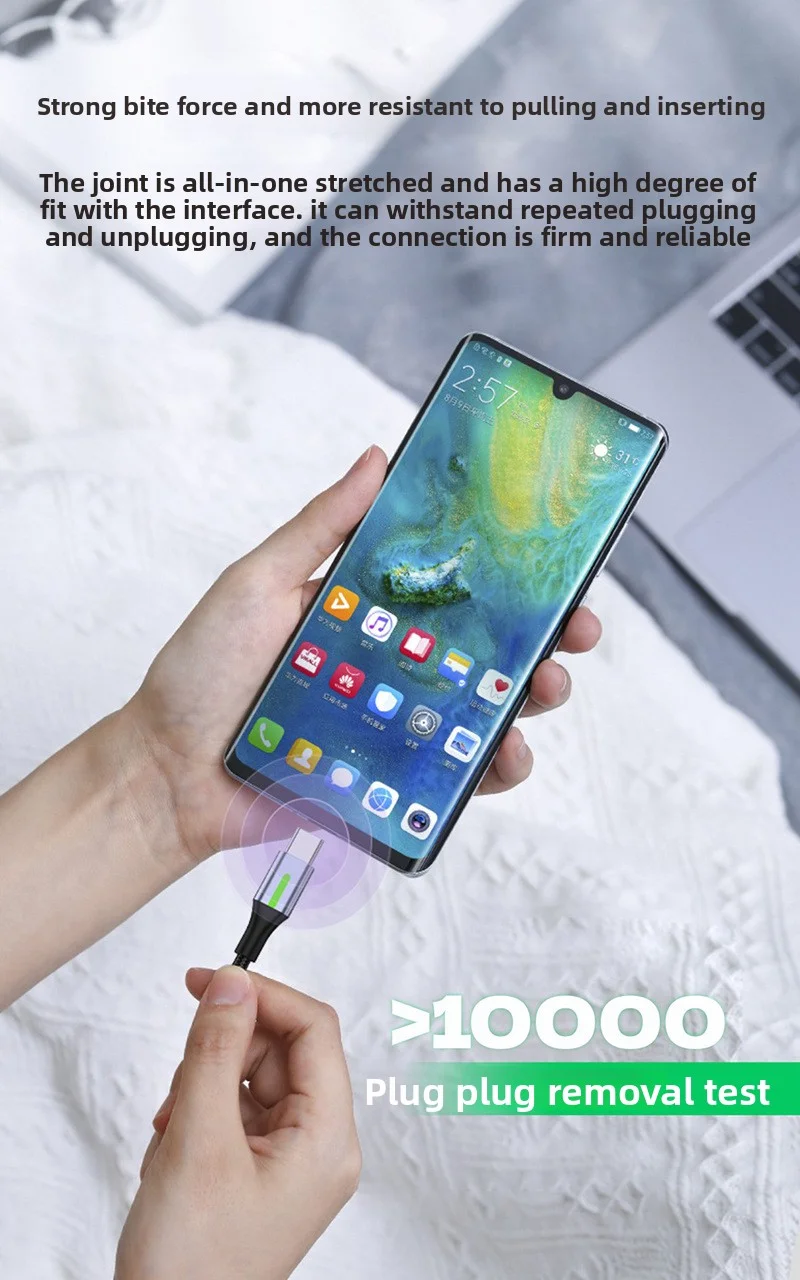 NNBILI 0.25-0.5m Short USBC Cable 66W USB A To Type C Fast Charging Cable for iphone 15 Huawei Samsung Portable Power Bank Cable