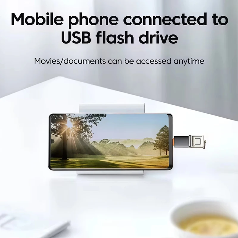 12A USB 3.0 To Type C Adapter LED OTG USB C Male to USB A Female Connector For iPhone 15 Tablet Notebook Android Phones Adapter