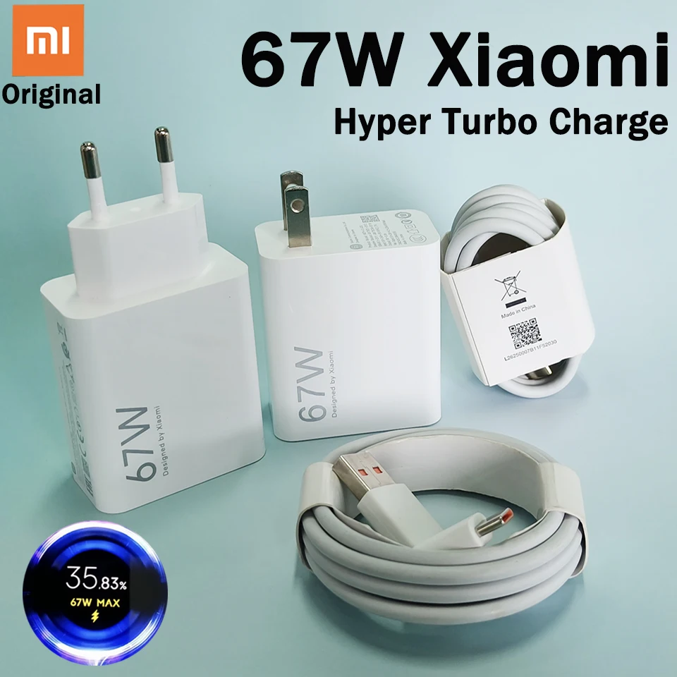 Xiaomi 17t 15t 13t 13 Charger 67w Original Hyper Turbo Charge Charging Adapter Xiaomi Cargador Redmi Note 12t Pro Poco Tablet 8