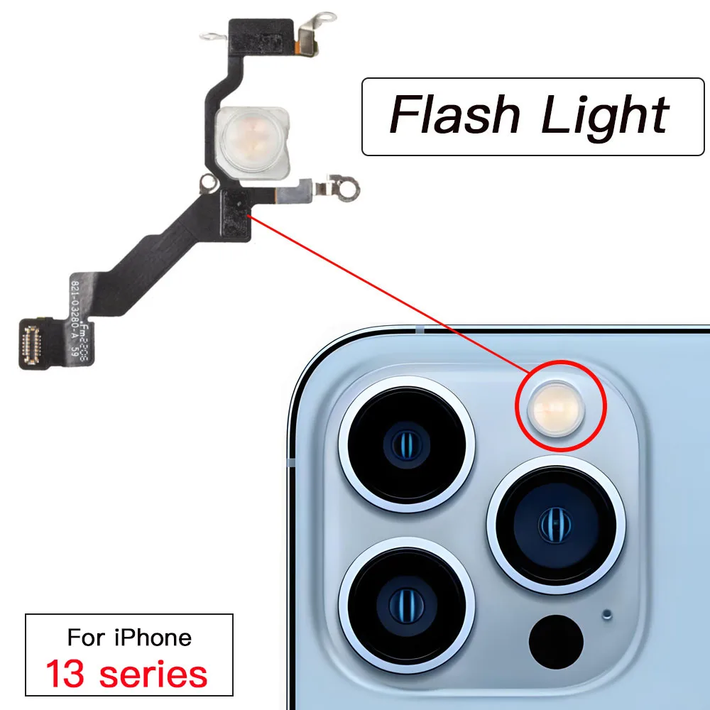 Flash Light Replacement For iPhone 13 MIni Pro Max Flashlight Repair Parts